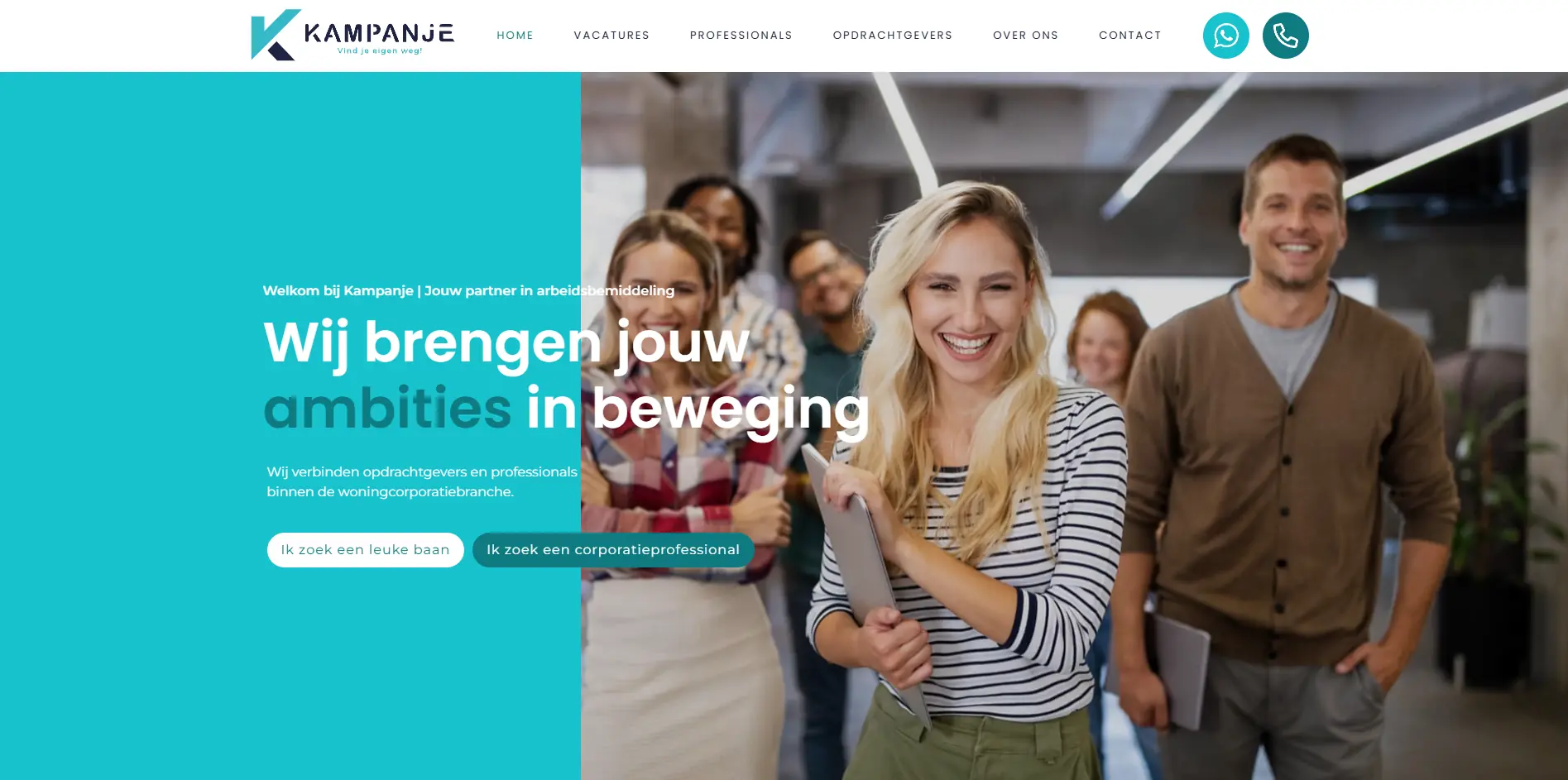 Website preview Team Kampanje