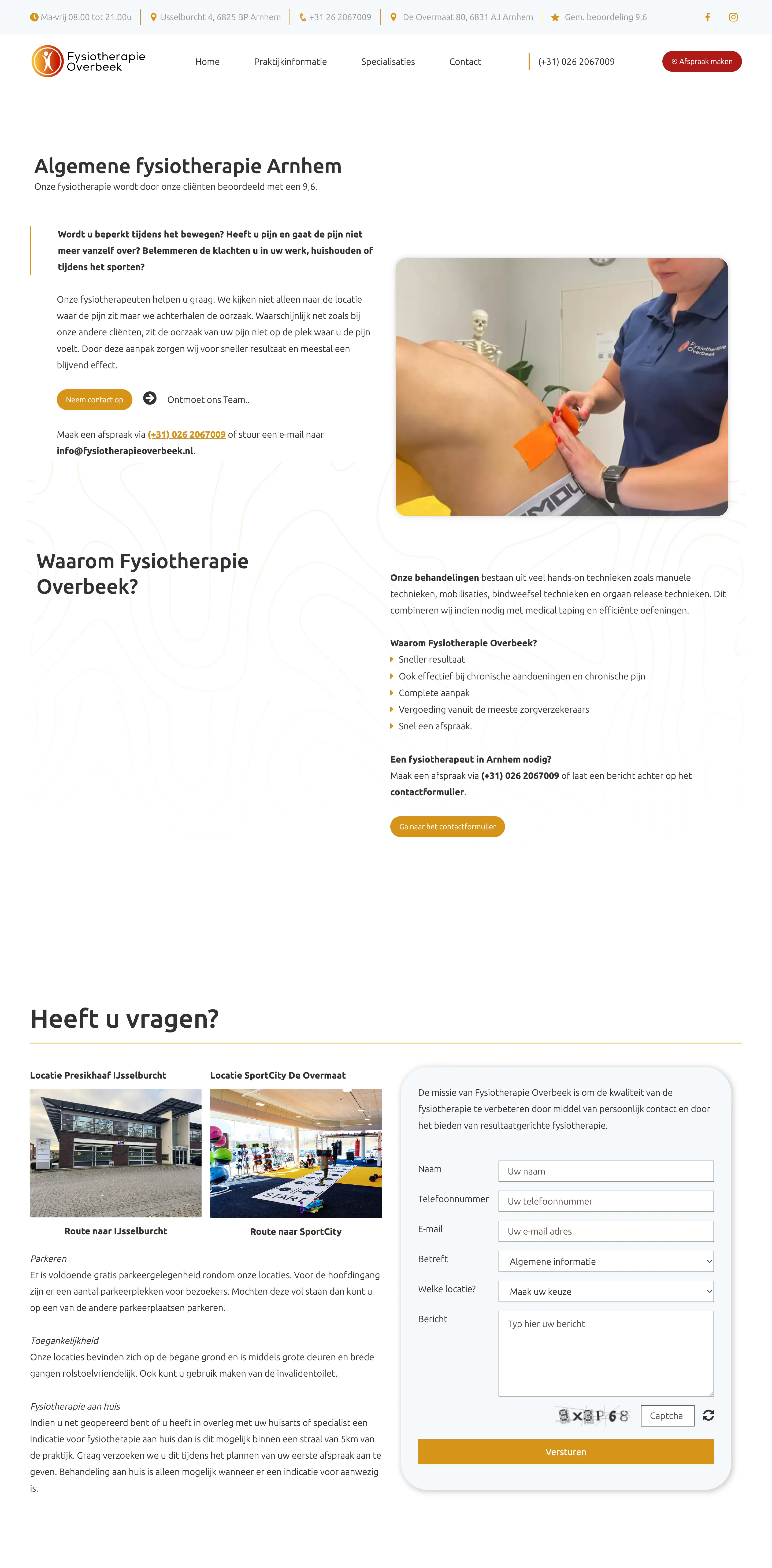 Fysiotherapie Overbeek pagina 2